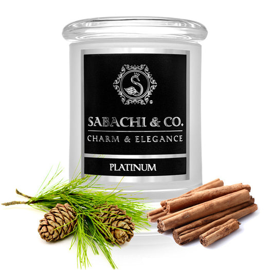 Sabachi Soy Candles Platinum Sandalwood and Cedar Wood